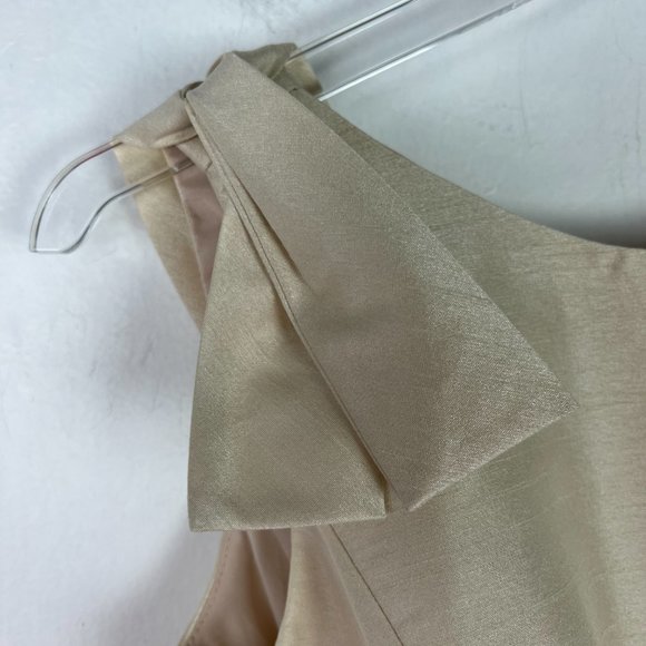 NWT Alfred Sung Dupioni Sleeveless Short Cocktail Dress with Bow Size 2 D626 - Picture 6 of 15